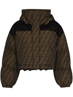 Fendi пуховик с логотипом FF