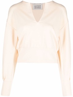 Scotch & Soda блузка с объемными рукавами и V-образным вырезом