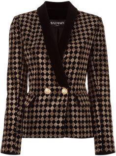Balmain блейзер в клетку