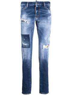 Dsquared2 прямые джинсы с эффектом потертости