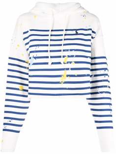 Polo Ralph Lauren полосатое худи с эффектом разбрызганной краски