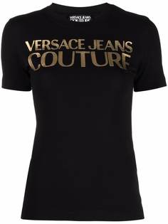 Versace Jeans Couture футболка с логотипом металлик