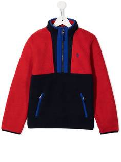 Ralph Lauren Kids толстовка в стиле колор-блок с вышитым логотипом