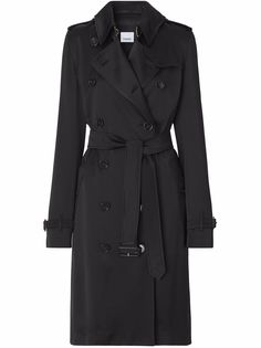 Burberry длинный тренч с подкладкой из шелка