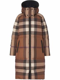 Burberry пуховик в клетку