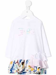 Emilio Pucci Junior платье с оборками и логотипом