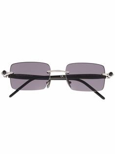 Kuboraum солнцезащитные очки в безободковой квадратной оправе
