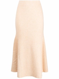 Nanushka юбка миди Alyna в рубчик