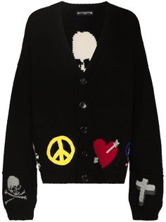 Mastermind Japan кардиган с V-образным вырезом