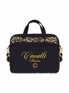 Roberto Cavalli Junior пеленальная сумка с леопардовым принтом