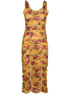 Molly Goddard платье Severine со сборками и цветочным принтом