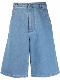 Moschino джинсовые шорты Teddy Bear широкого кроя