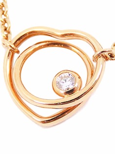 Hermès колье Vertige Coeur pre-owned из розового золота с бриллиантами Hermes