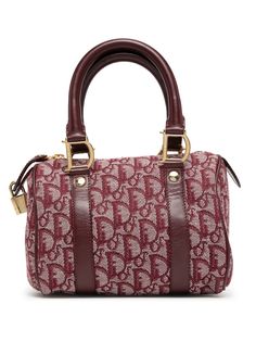 Christian Dior мини-сумка Boston 2002-го года с узором Trotter