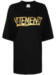 VETEMENTS футболка оверсайз с логотипом