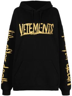 VETEMENTS худи оверсайз с логотипом