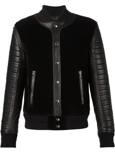 Balmain куртка-бомбер с панельным дизайном