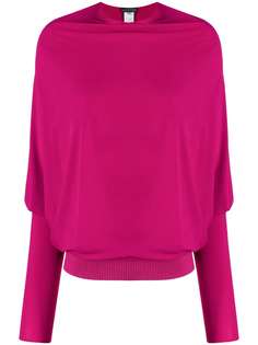 Herve L. Leroux драпированная блузка с длинными рукавами