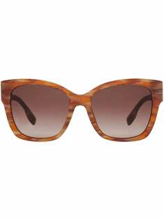 Burberry солнцезащитные очки в квадратной оправе с принтом