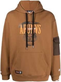 AAPE BY *A BATHING APE® худи со вставками и логотипом