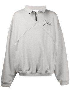 Rhude пуловер с высоким воротником и логотипом
