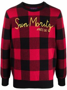 MC2 Saint Barth джемпер в клетку с вышивкой