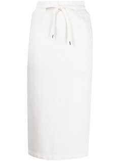 Nº21 юбка-карандаш с вышитым логотипом