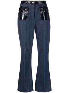 Boutique Moschino джинсы bootcut с виниловыми карманами