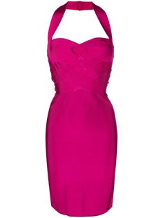 Herve L. Leroux платье с вырезом халтер