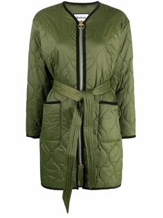 Barbour стеганое пальто с поясом