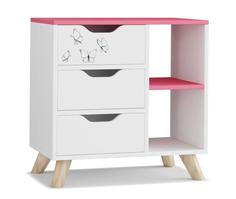 Комод Скандинавик Простоквашино 3 pink Smart