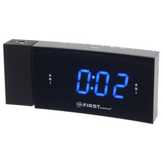 Радиочасы, часы электронные радиочасы FIRST FA-2421-8 Black LCD-дисплей 1,2 с будильником и проекцией