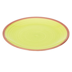 Тарелки тарелка FIORETTA Wood Green 27см обеденная керамика