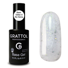 Grattol, База Rubber Glitter №9, Marble