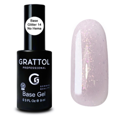 Grattol, База Rubber Glitter №14