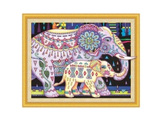 Набор для творчества Остров Сокровищ Картина стразами 40х50cm Индийские слоны 662452