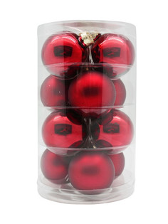 Набор шаров Winter Glade 6cm 12шт Red Shiny-Matte 12319C105