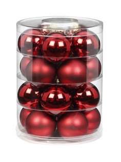 Набор шаров Winter Glade 6cm 20шт Red Shiny-Matte 12319C106