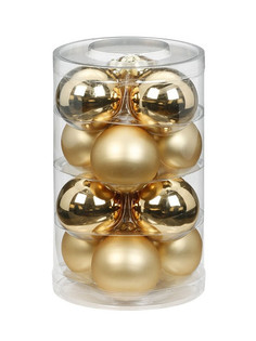 Набор шаров Winter Glade 6cm 12шт Gold Shiny-Matte 12205C105