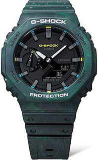 Японские наручные мужские часы Casio GA-2100FR-3AER. Коллекция G-Shock