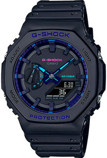 Японские наручные мужские часы Casio GA-2100VB-1AER. Коллекция G-Shock