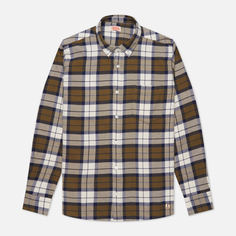 Мужская рубашка Armor-Lux Heritage Flannel Checked Straight Fit, цвет оливковый