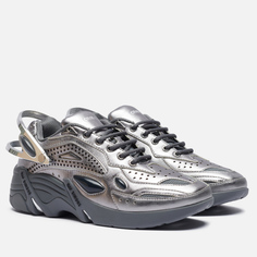 Женские кроссовки Raf Simons (RUNNER) Cylon-21 Leather, цвет серебряный