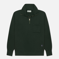Мужская толстовка Universal Works Half Zip Dry Handle Loopback, цвет зелёный
