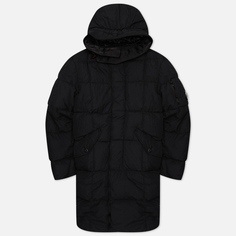 Мужская куртка парка C.P. Company Flatt Nylon Down, цвет чёрный, размер 56
