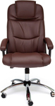 Офисное кресло Tetchair BERGAMO (хром) (кож/зам коричневый 36-36)