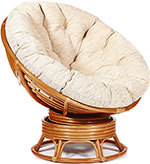 Кресло-качалка Tetchair PAPASAN w 23/01 B / с подушкой / Cognac (коньяк) ткань Старт 5773