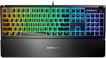 Водонепроницаемая игровая клавиатура SteelSeries Apex 3 черный (SS64805)