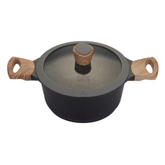 Кастрюля GIPFEL Oliver 571, 2.5л, с крышкой, черный
