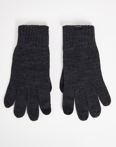 Перчатки серого цвета для сенсорных экранов French Connection-Серый